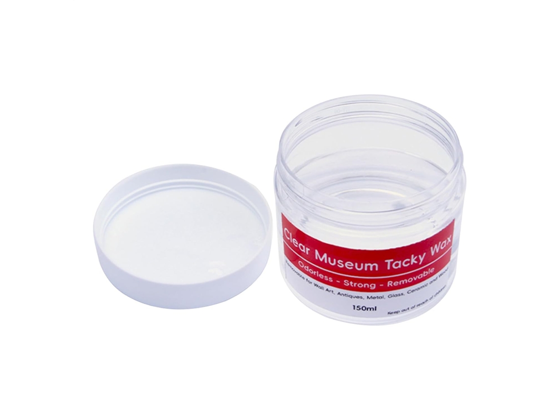 Gel adesivo transparente para museus, 150ml, reutilizável, para exposições.