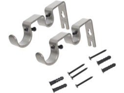 Conjunto De 2 Suportes De Ferro Reforçados Para Varão De Cortina, Acessórios Para Varão De Cortina Com Fixação Sólida Conjunto De 2 Sup