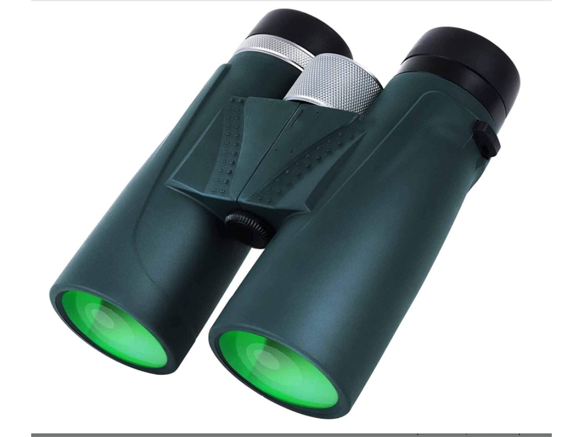Binóculos ENKERS 10X42 Monocular de Alta Potência Escopo Compacto Portátil À Prova D'Água com Alça de Mão para Observação de Pássaros P-Preta