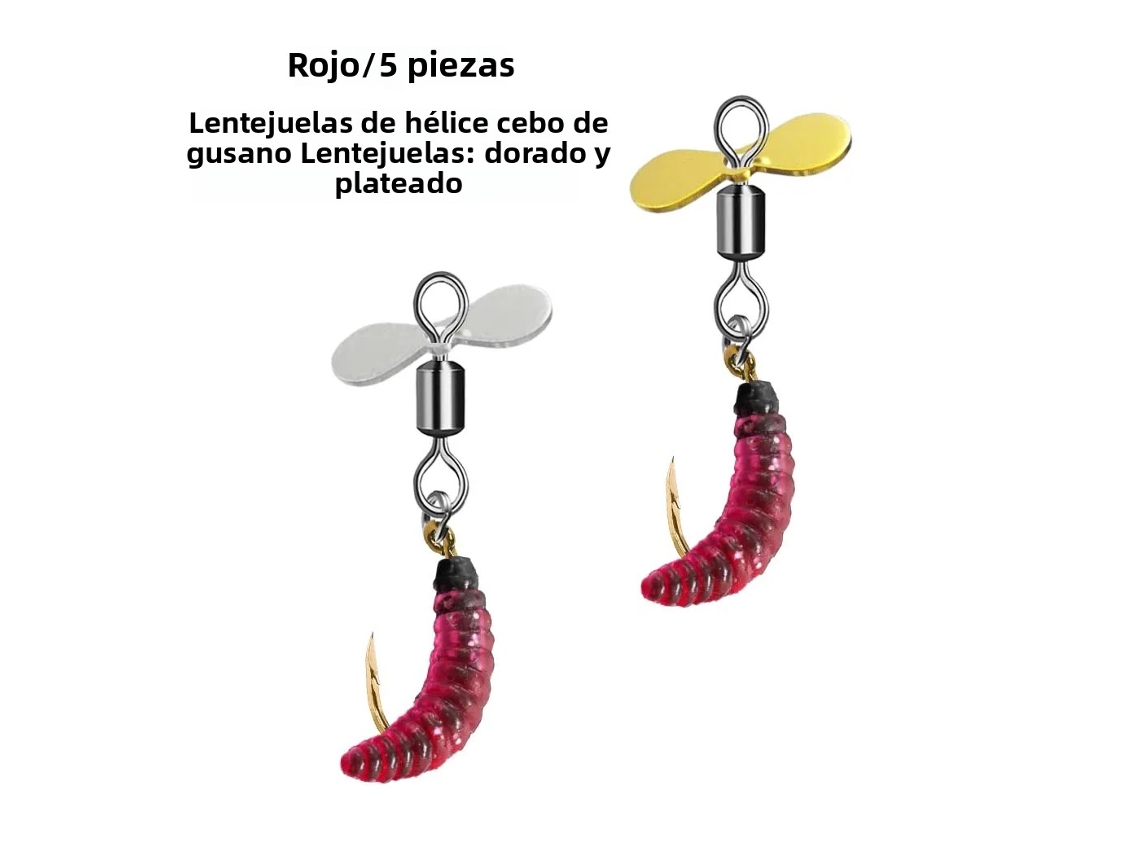 Isca de mosca MDUG com anzol e insetos, para ninfas