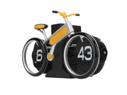 Primerox relógio Flip Bicicleta Retro Automático Alivio de Estresse Mesa Escritório Amarelo