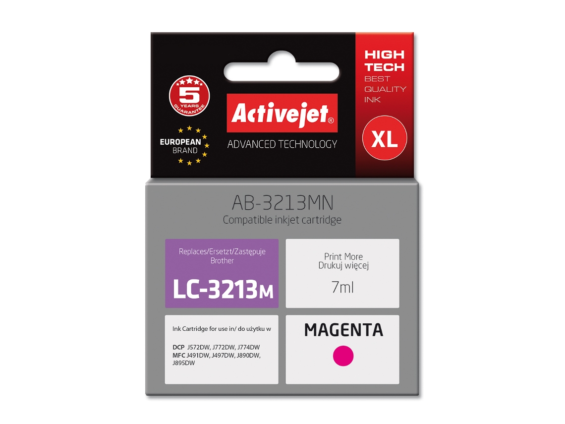 Tinteiro ACTIVEJET AB-3213MN 1 Unidades Compatível Rendimento Padrão Magenta