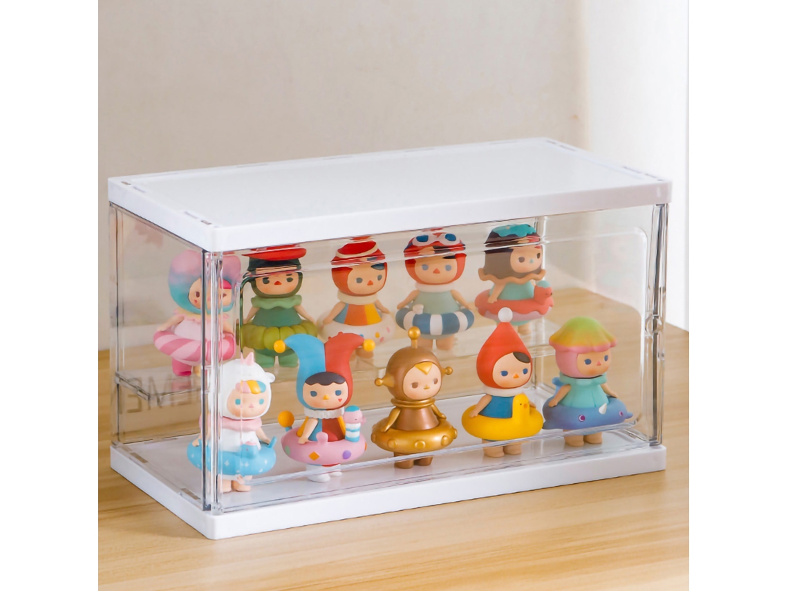 Caixa de Exibição Transparente com Divisórias Removíveis para Colecionáveis | S/MARCA