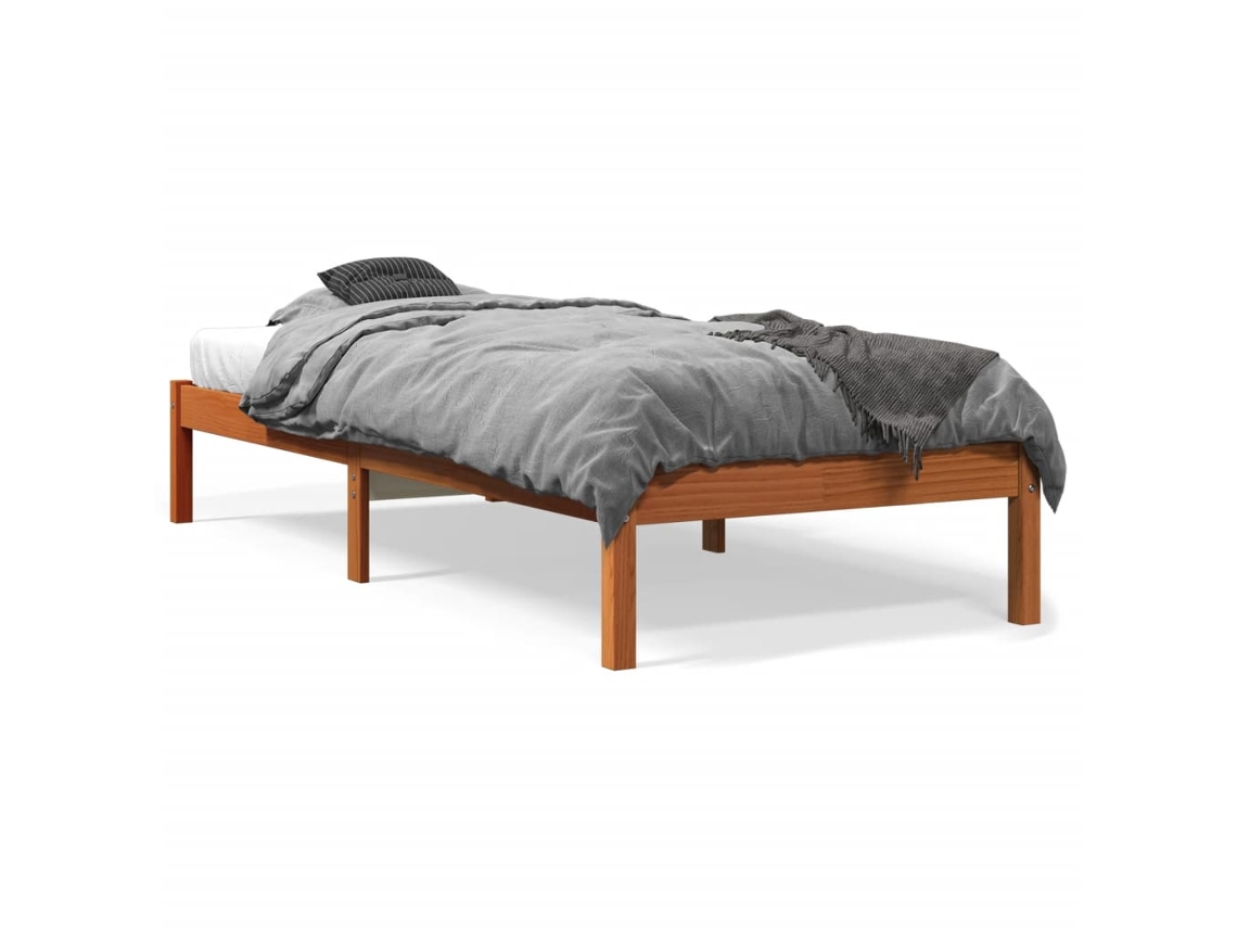 Cama Sem Colchão 90x190 cm Madeira de Pinho Maciça Castanho mel MAISON EXCLUSIVE