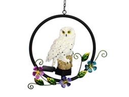 Owl Lights Resin Solar Lawn Waterproof Garden Chandelier CHABERLU