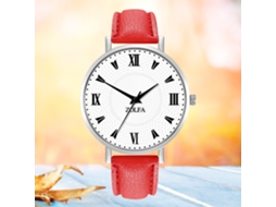 Relógio de pulso masculino de quartzo, moderno e casual, resistente e vermelho.