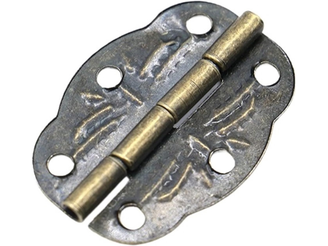 Conjunto De 20 Dobradiças Bronze Para Decoração Caixas Joias, Com