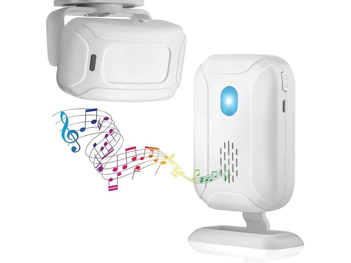 Detector de Movimento Campainha Sem Fio Kit Alarme Residencial
