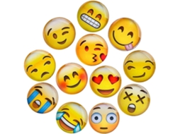 Rebe imanes de Emojis Magnéticos, Pack de 12 Imanes 3d de Cristal para Nevera Y Pizarrón Blanco qjwl