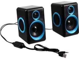 Kit Com 2 Mini Alto-falantes Usb Para Computadores Desktop E Laptop