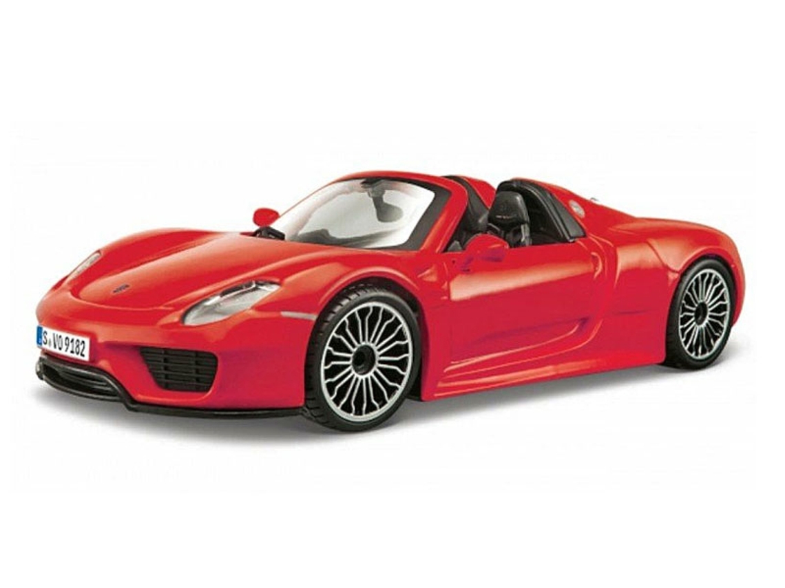 Carro BBURAGO Porsche 918 Spyder Vermelho 1:24