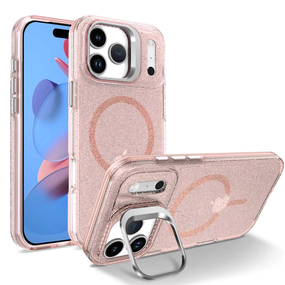 Capa Magnética Magsafe Para Iphone (rosa), Capa Protetora Transparente.