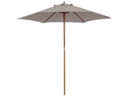 Guarda-sol Ø250cm, mecanismo de corda, resistente ao vento, cinza BTFORUS
