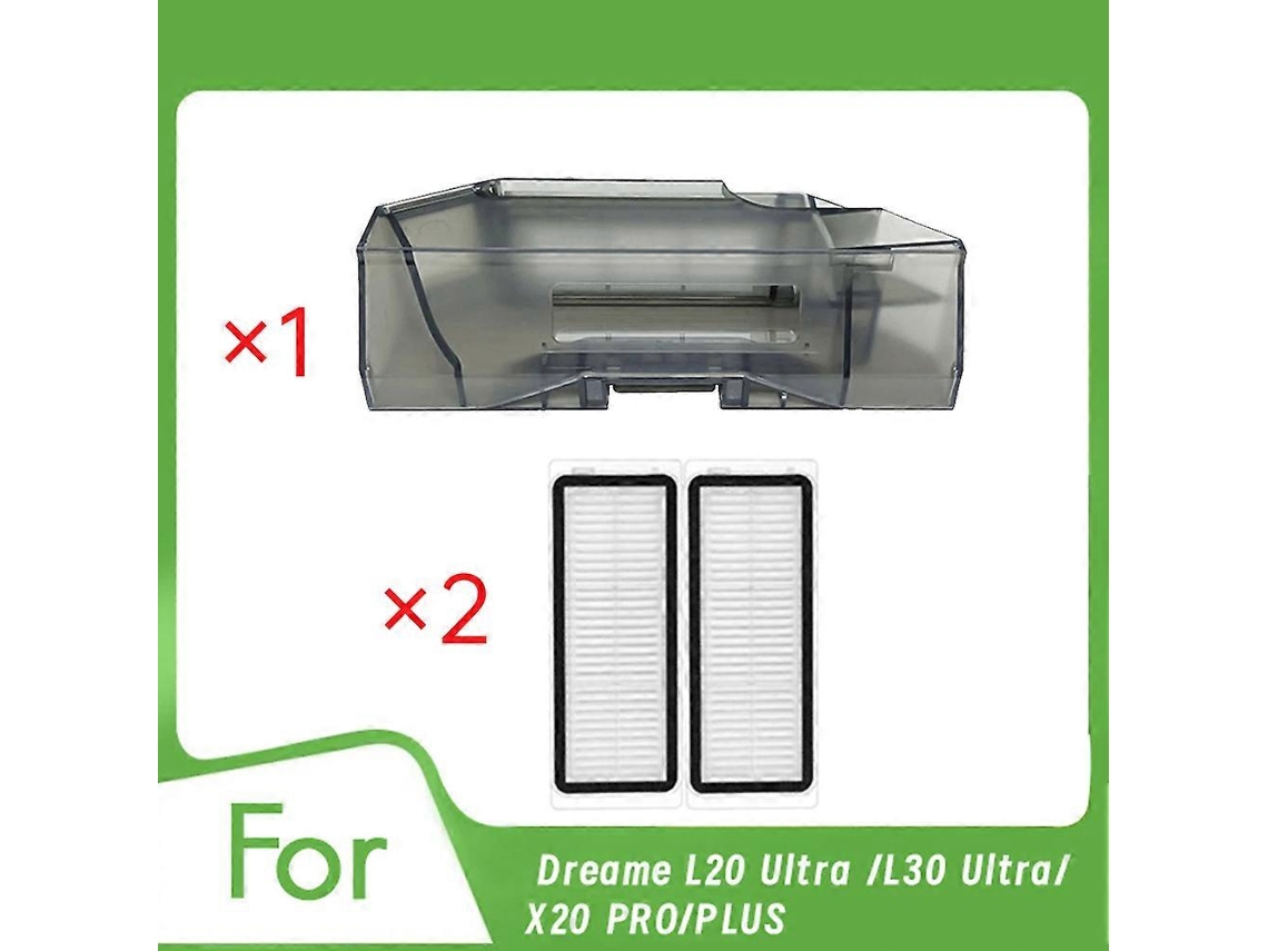 Caixa Coletora De Pó Com 2 Filtros Para Aspirador Robô L20 Ultra / L30 Ultra / X20 Pro / Plus (acessórios De Reposição).