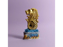 (merlion Dourado De Singapura) Ímãs De Geladeira Asiáticos, Lembrancinhas, Coreia Do Sul, Dubai, Japão