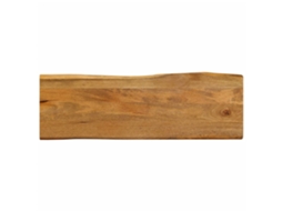 Vidaxl Tampo De Mesa C/ Borda Viva 140x40x3,8 Cm Mangueira Maciça