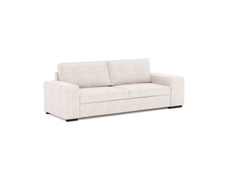 Sofá-Cama BUDWING Avery Bege c/ 2 Pufes - 3 lugares - 248x117x90 cm