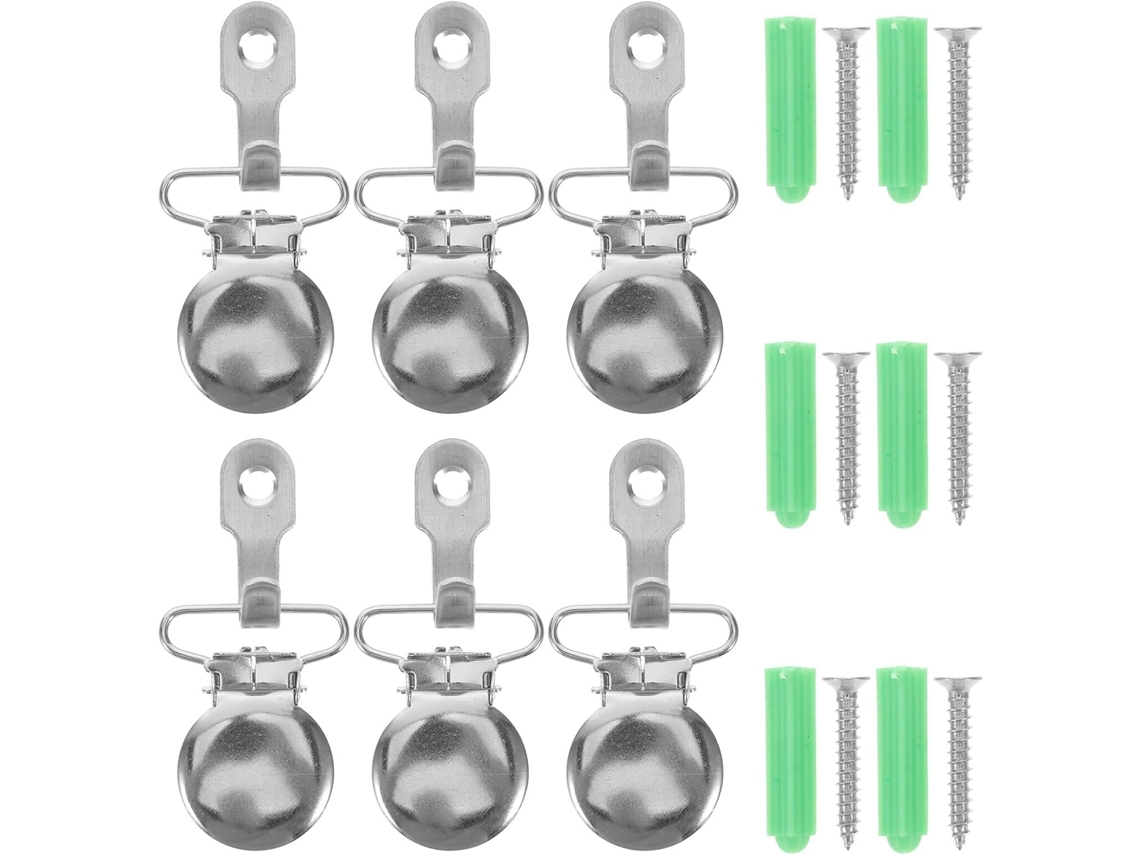 Conjunto Rorpoir com 6 clipes para exibir capas, grampos de ferro resistentes para pendurar quadros, suporte