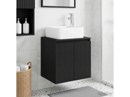 Vidaxl Vaidade Com Pia Suspensa Preto 49,5 X 41 X 63 Cm