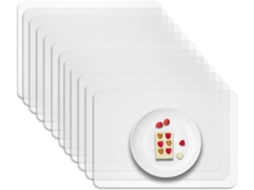 Jogo de Mesa Conjunto de 12 Jogos de Mesa Transparentes e Laváveis NEVEANCE