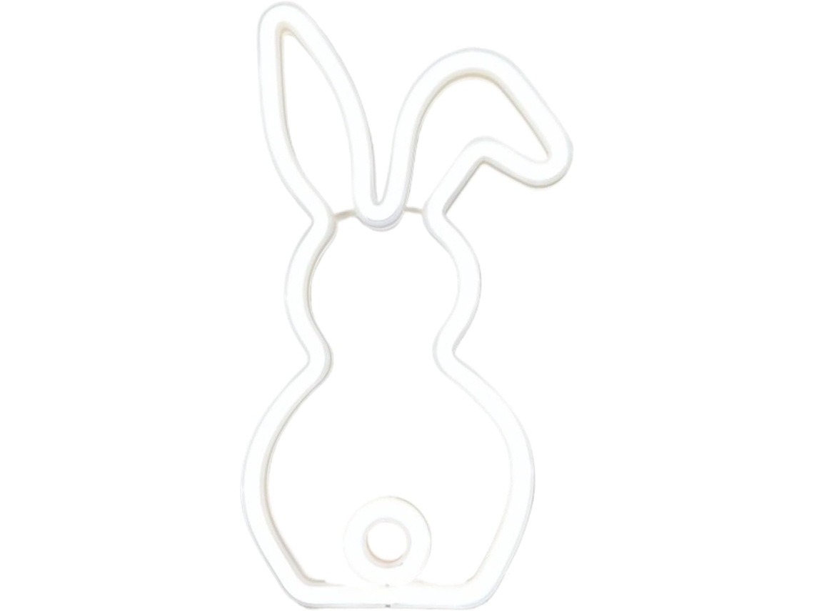 Luminária Noturna De Coelhinho Da Páscoa Neon Alimentada Por Usb