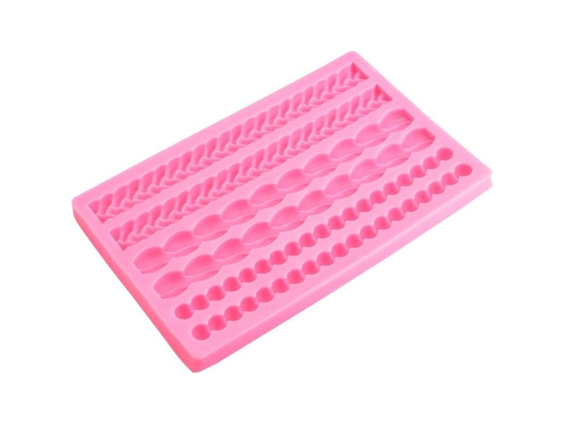 Molde De Fondant De Perlas De Silicona Para Colar Diy Material Alimentário Sem Adesivo