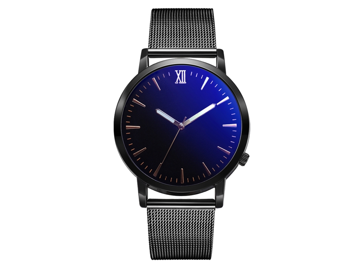 Reloj De Pulsera Hombre De Moda Casual Con Dial De Aleación Y Cuarzo Negro