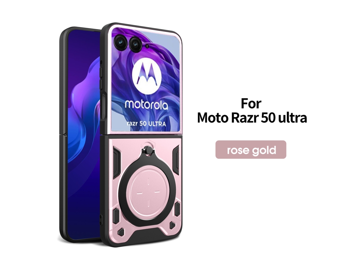 Capa Magnética Para Celular Com Suporte De Janela De Pressãomoto Razr 50/razr 2024 Rosa