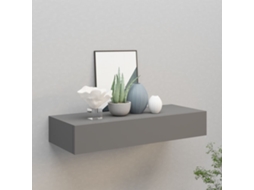 Prateleira De Parede Com Gaveta Mdf 60x23,5x10 Cm Cinzento Dkd Home Decor