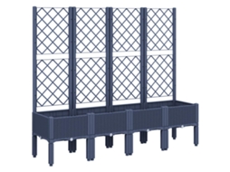 Garden Planter, Garden Planters Vidaxl Cinzeto Polipropileno (160 X 40 X 142 Cm)