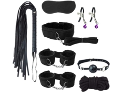 Conjunto Casual De 8 Peças Em Nylon Preto, Acessórios Para Prática Ioga, Brinquedos Antiestresse, Faixa