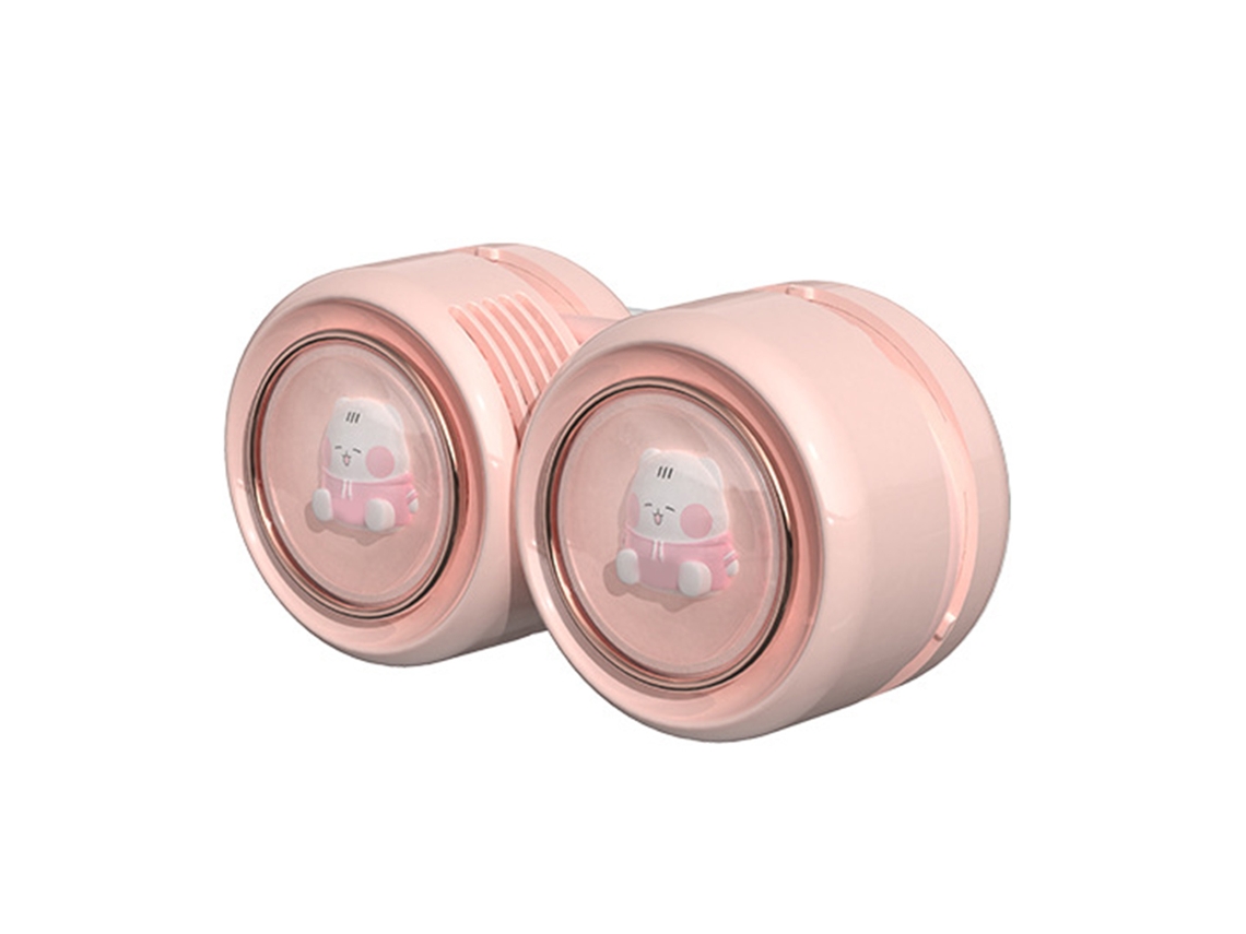 Ventilador De Cuello Portátil Silencioso Usb Con 3 Velocidades Ajustables Y Sin Hojas Para Verano Al Aire Libre Rosa