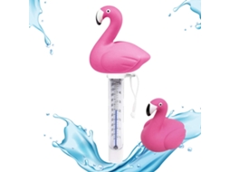 Termômetro Flutuante para Piscina, Impermeável, Resistente a Impactos, Formato Flamingo, para Medir Temperatura da Água em Piscinas, Spas AQUAFORGE