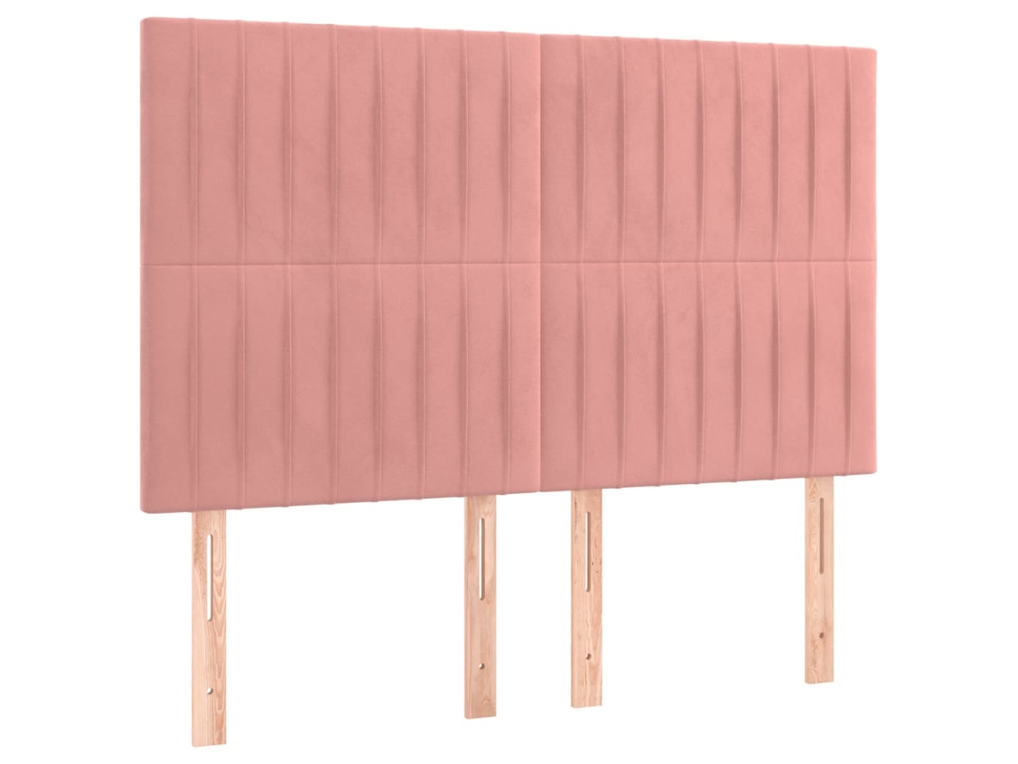 Cabeceira Rosa 144x5x118/128 Cm Veludo MAISON EXCLUSIVE