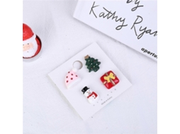 Broche De Natal Em Resina Com Chapéu De Boneco De Neve, Árvore E Caixa De Presente. Hengjian