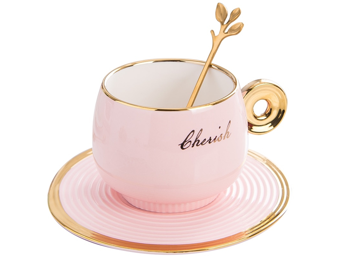 Caneca XGF 250 ml de caneca de cerâmica de 250 ml conjunto de pratos de sobremesa conjunto de copos de leite