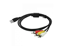 Cabo Adaptador Usb Para Áudio E Vídeo 3rca A/v Para Filmadora Para Tv, Mac E Pc Aquaforge