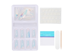 Conjunto De Unhas Falsas De Tipo Pontas Gradientes De Cobertura Completa Com Lixa F745-19