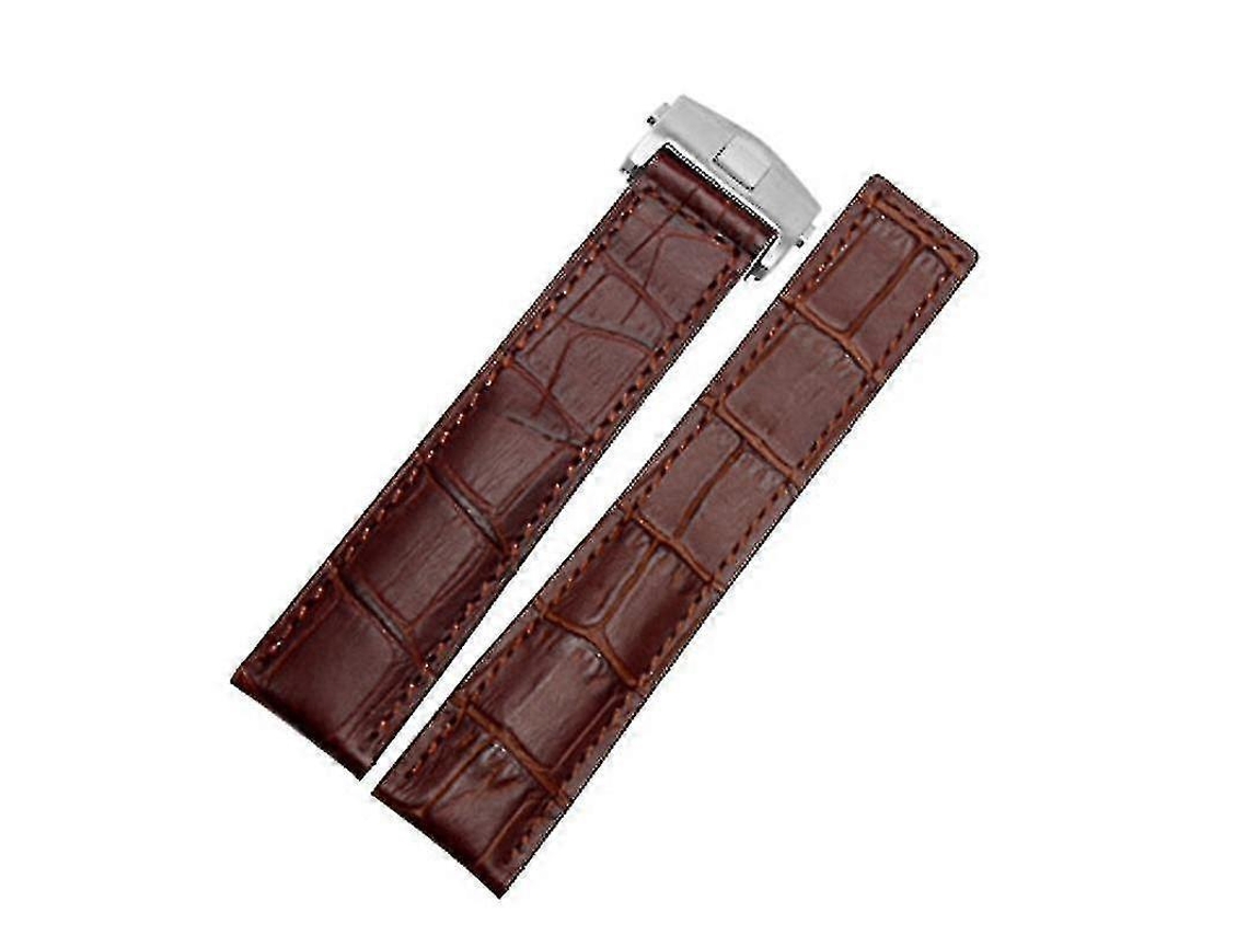 Pulseira De Couro Genuíno Para Tag Heuer Masculino 19mm 20mm 22mm Com Fecho Dobrado