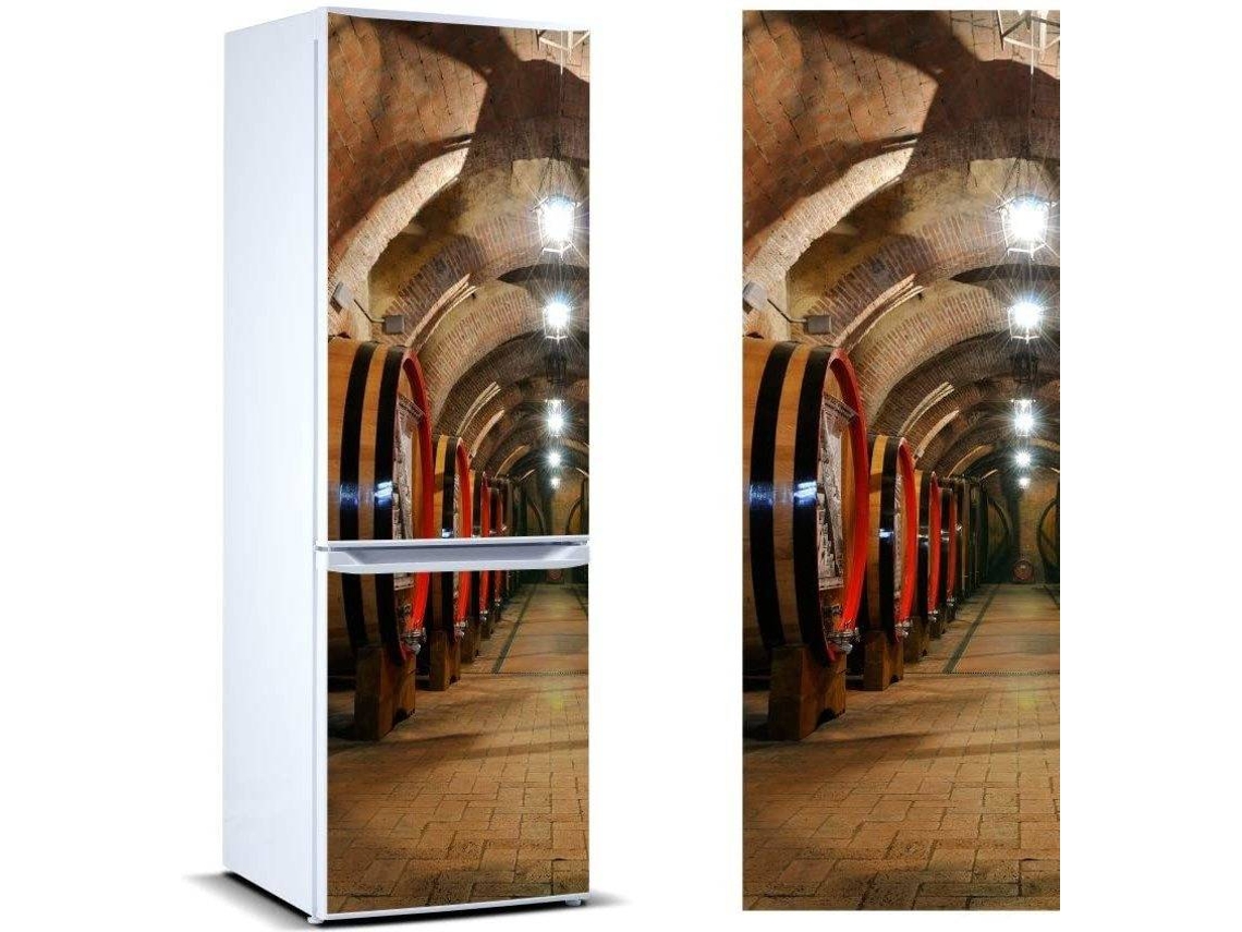 Vinil Frigorífico OEDIM Barril na Adega (Multicolor - 185x60cm - Vinil Adesivo)