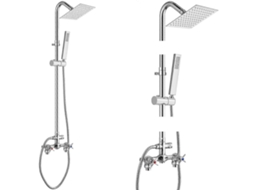 Kit De Chuveiro Externo Com Suporte De Parede Para Jardim E Piscina, Conjunto Central De 6 Polegadas Rosewell