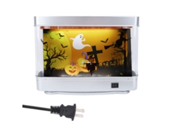 Lâmpada decorativa de mesa dinâmica led com fantasmas e aquário virtual para halloween | S/MARCA