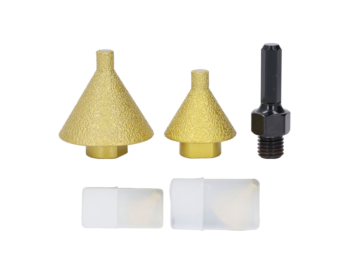 Broca De Chanfro Para Esmerilhadeira Ângulo Aumento E Aparo De Telha Furação 38mm 50mm Adaptador M14