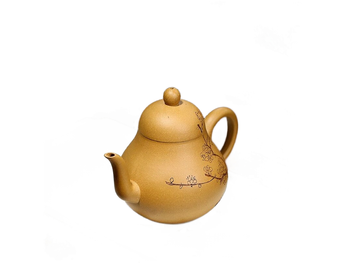 Chaleira XGF 210Ml Yixing Famous Purple Clay s s Golden Blossom Beauty