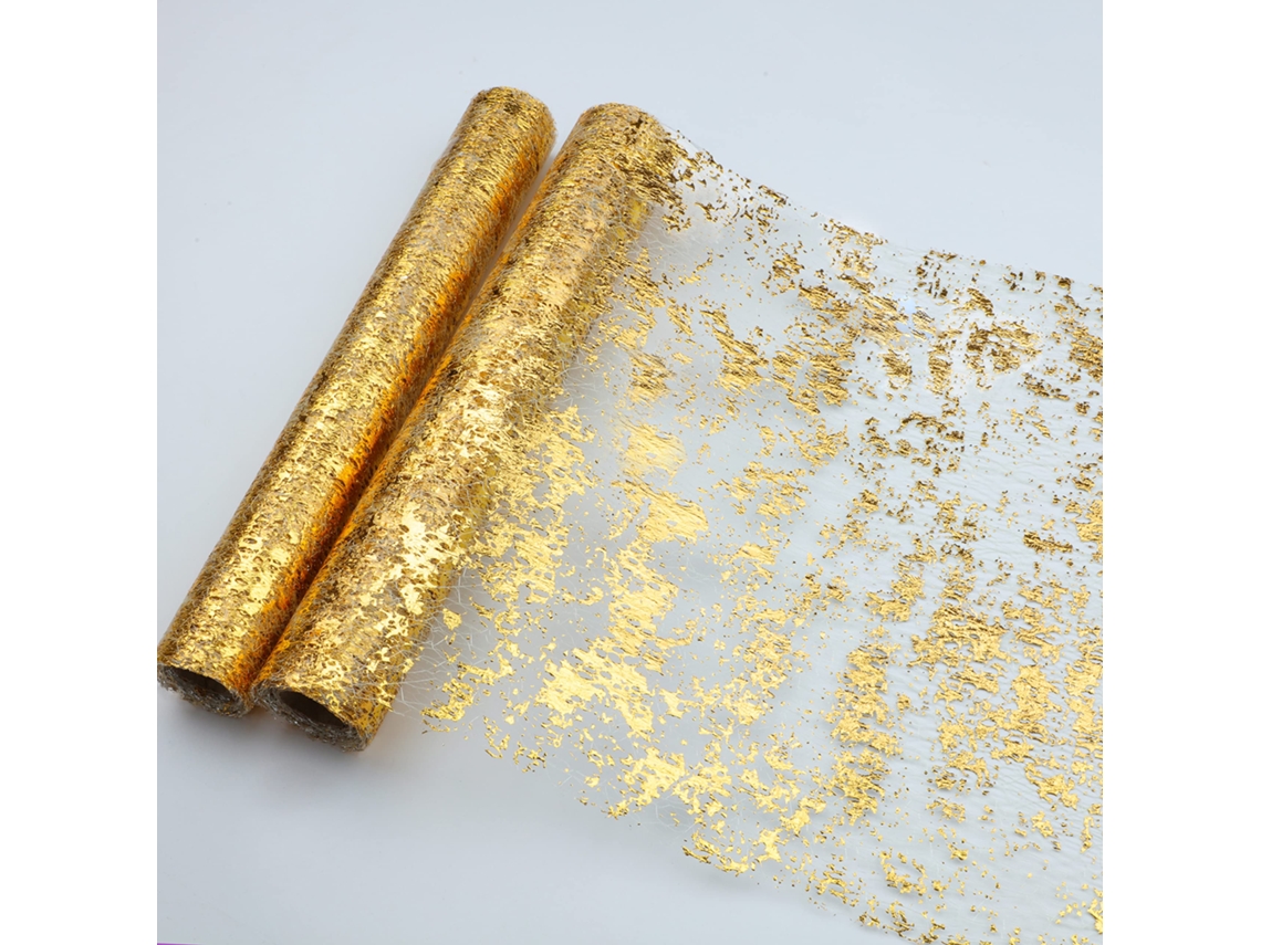 KOFIHETY Caminho De Mesa Dourado Em Malha Fina Com Lantejoulas, 2 Unidades, 11x117 Pol, Decoração Para Festa, Casamento, Natal