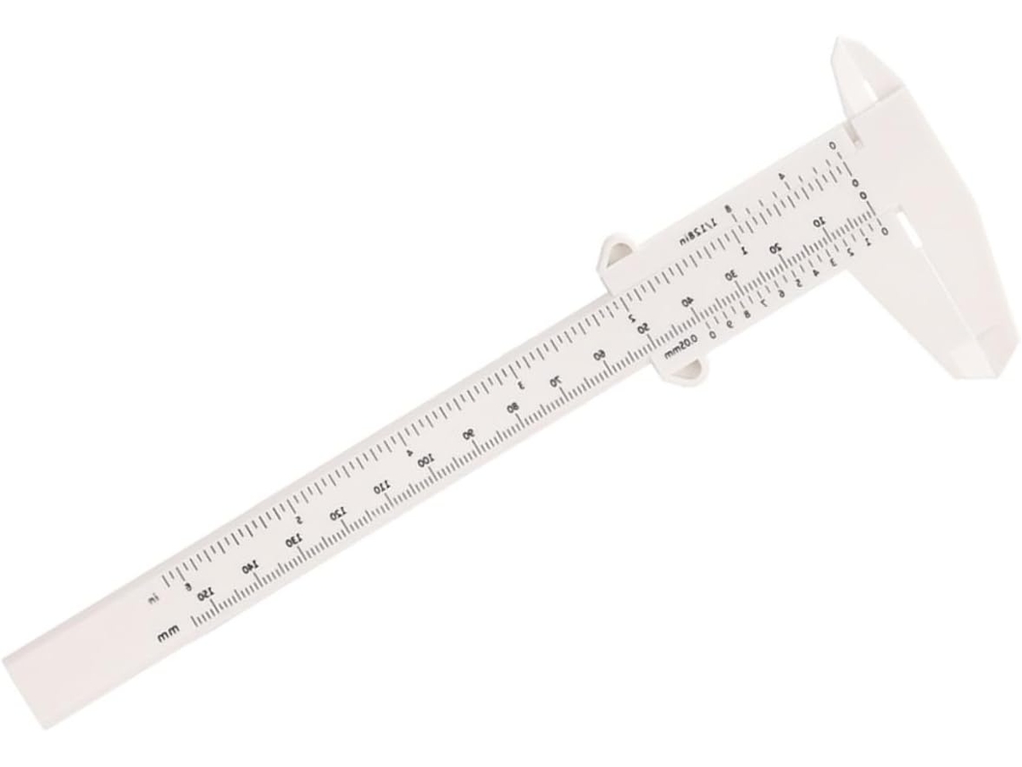 Lurelia Paquímetro Em Plástico Com Escala Dupla E Leve Para Sobrancelhas E Maquilhagem
