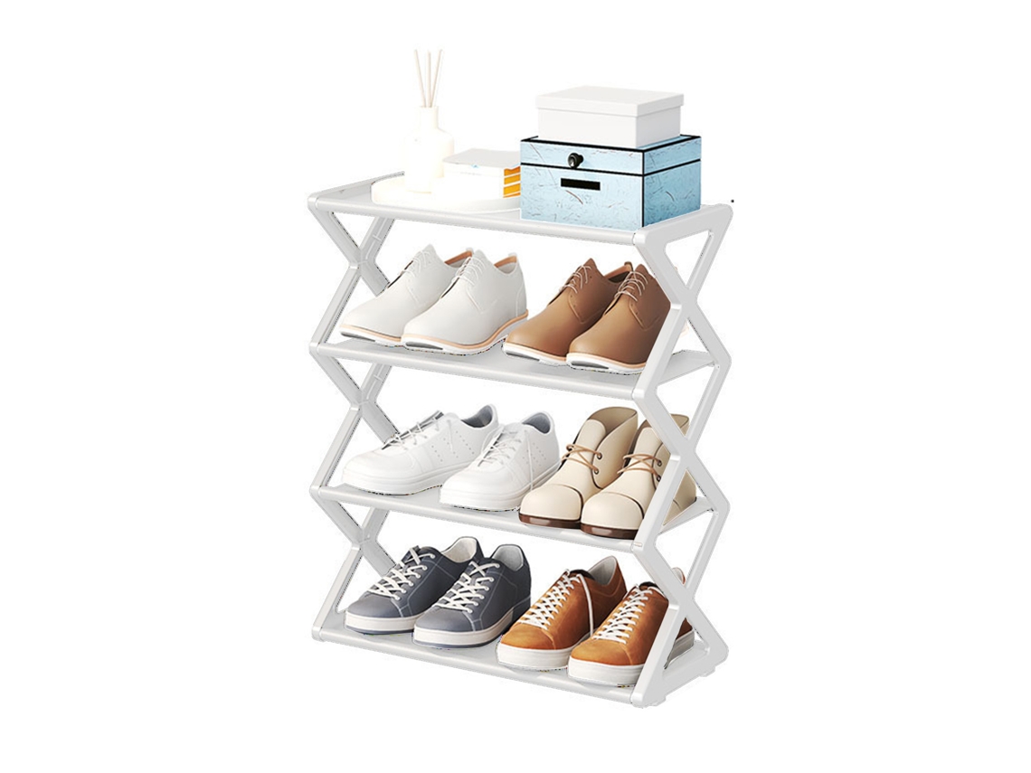 Rack De Sapatos Plegável Economiza Espaço