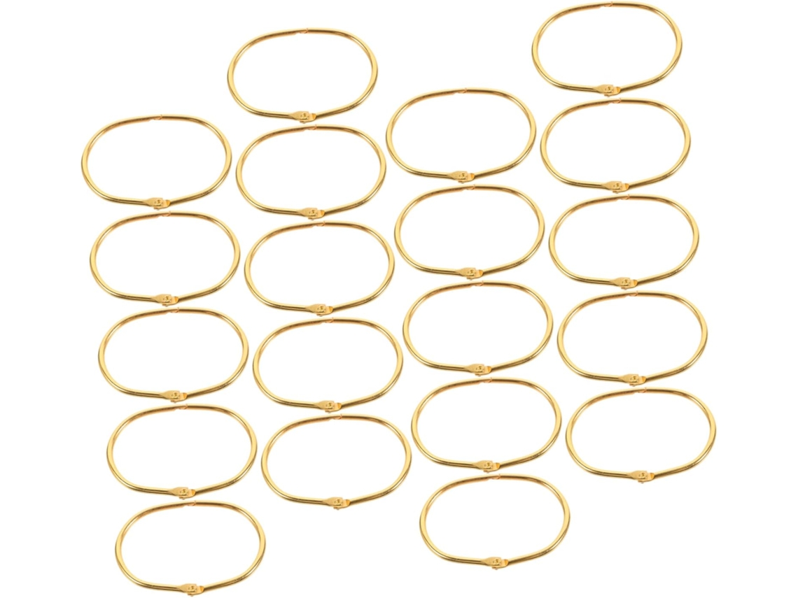 Conjunto De 24 Ganchos E Argolas Reforçados Com Design Oval Para