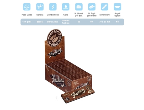 Curto Marrom Tipo B (13 Gr/m) Smoking (70 Mm)