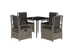 Garden Dining Set, Garden Dining Sets Vidaxl Cinzeto Rattan / Vime (80 X 80 X 74 Cm)